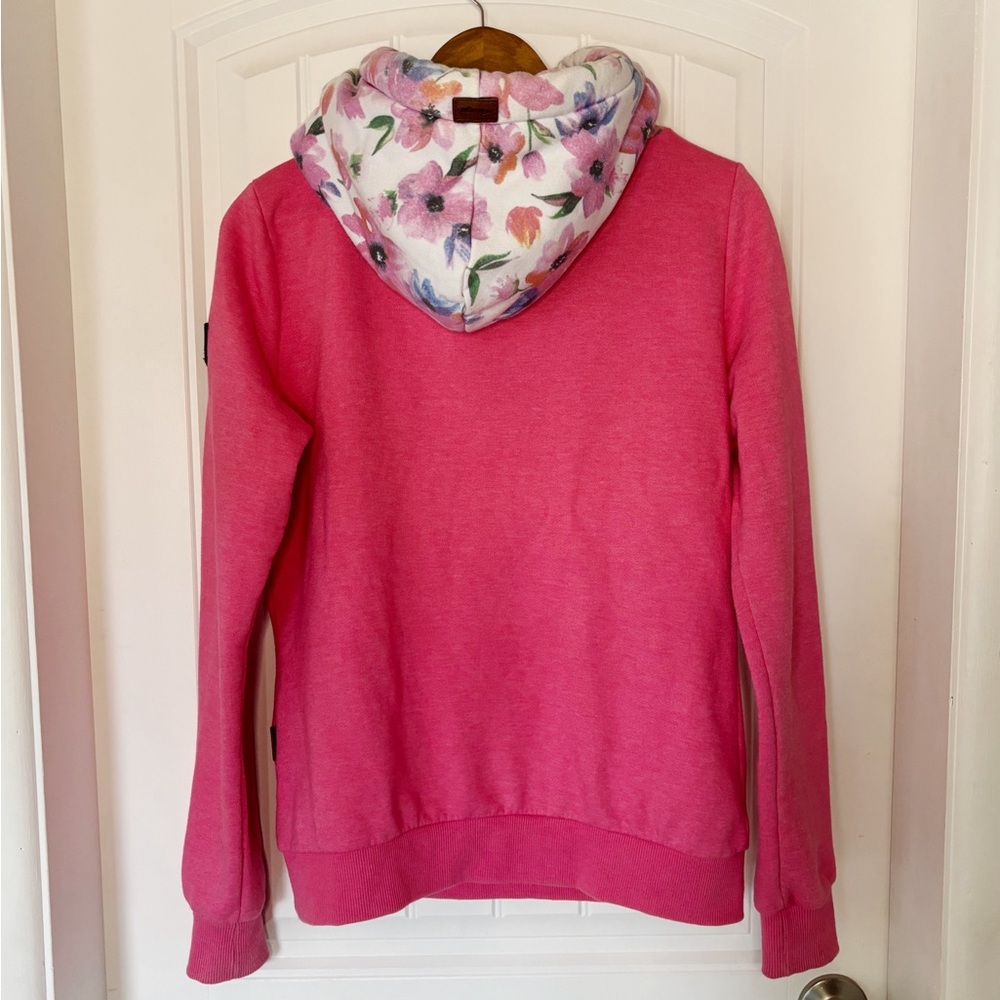 WANAKOME Pink Floral-Trim Cowl Neck Sweatshirt - Picture 3 of 6